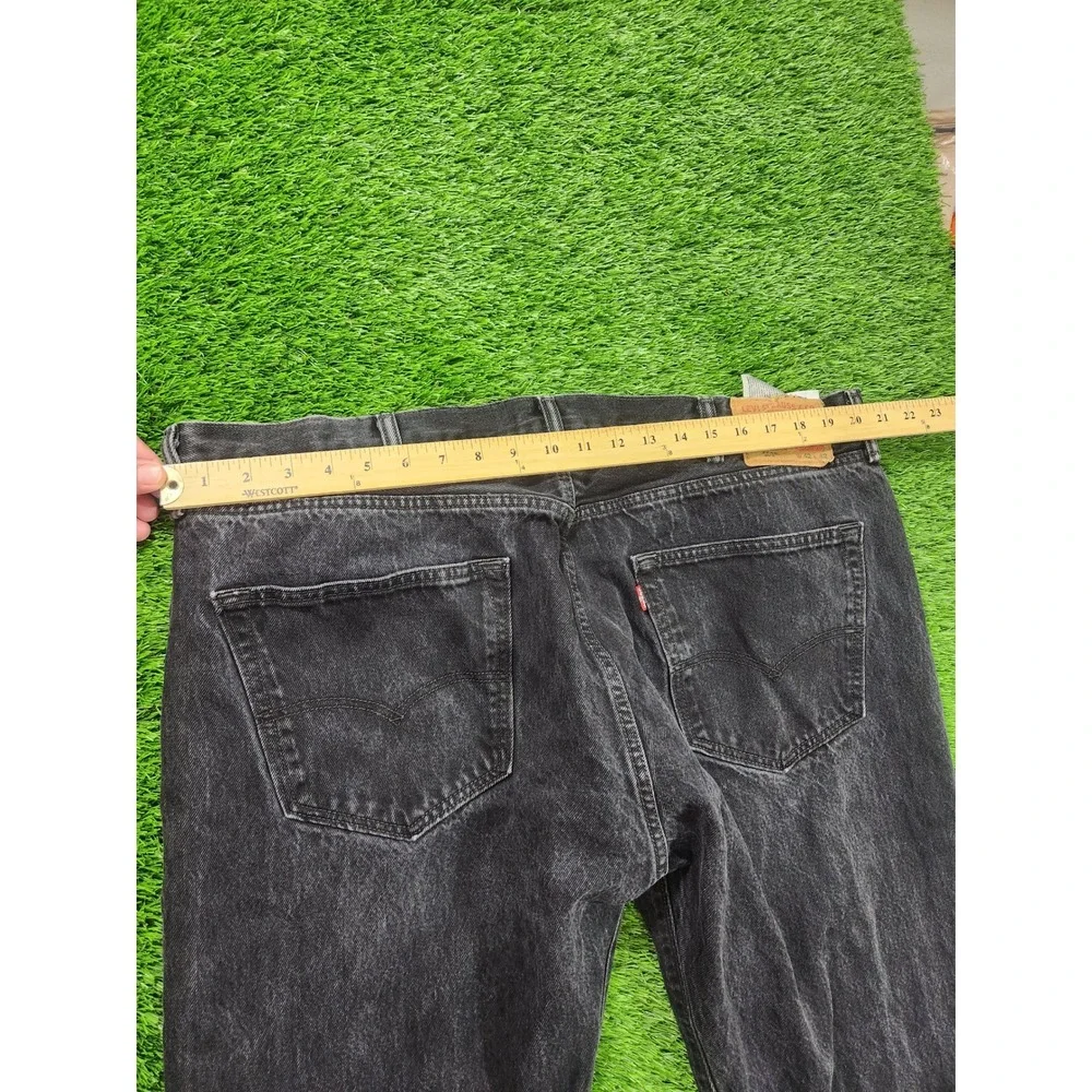 Levis 501 Jeans Mens 42x32 Gray Charcoal Wash Straight Button Fly Regular Fit